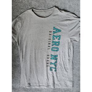Aeropostale Aero T-Shirt Mens XLarge Gray Heathered Thin Short Sleeve Crew Neck